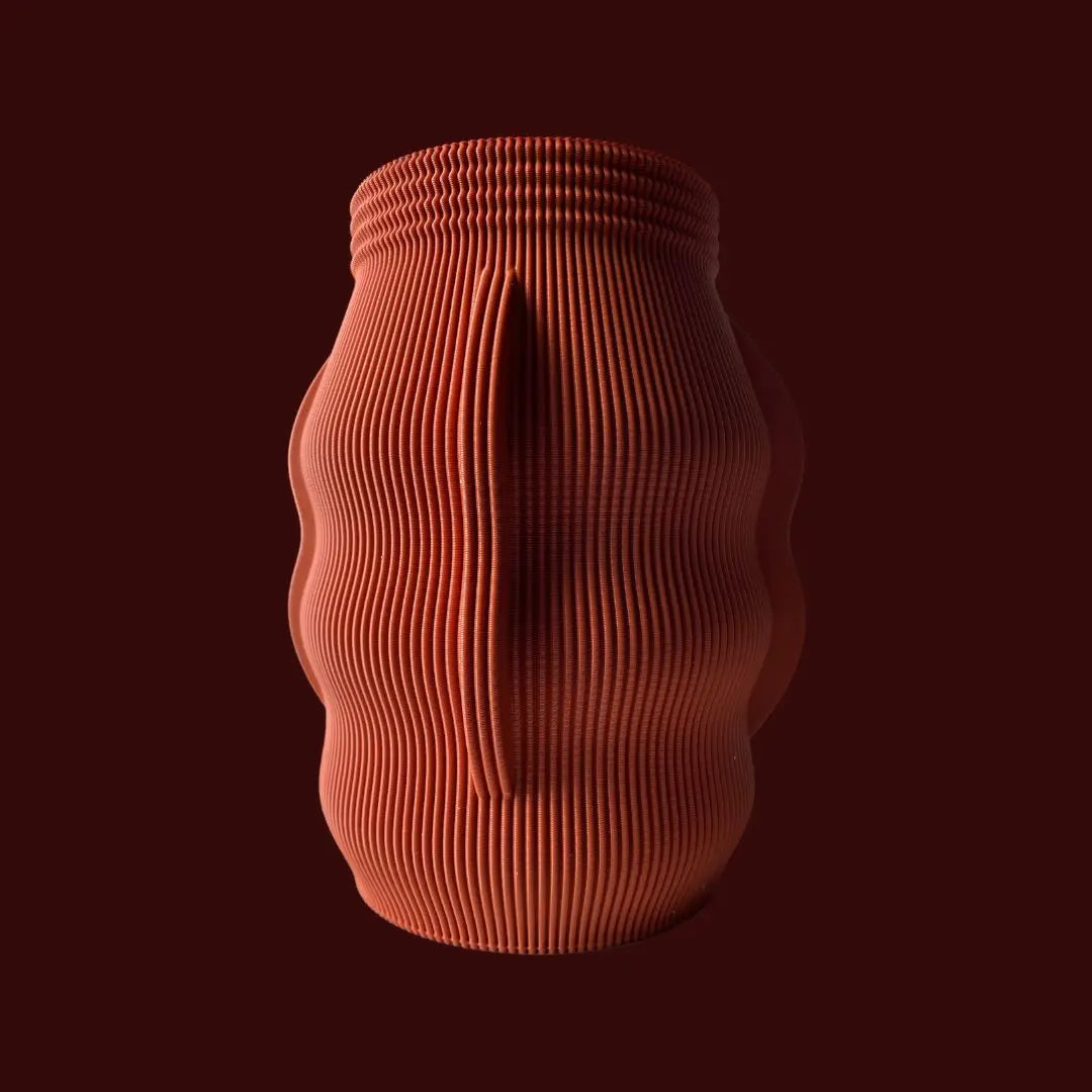 3D Print Flower Vase by Studio Maracuja - Terracotta