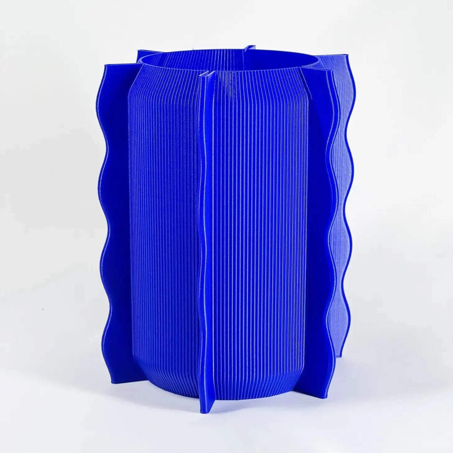 Blue 3D Print Flower Vase by Studio Maracuja