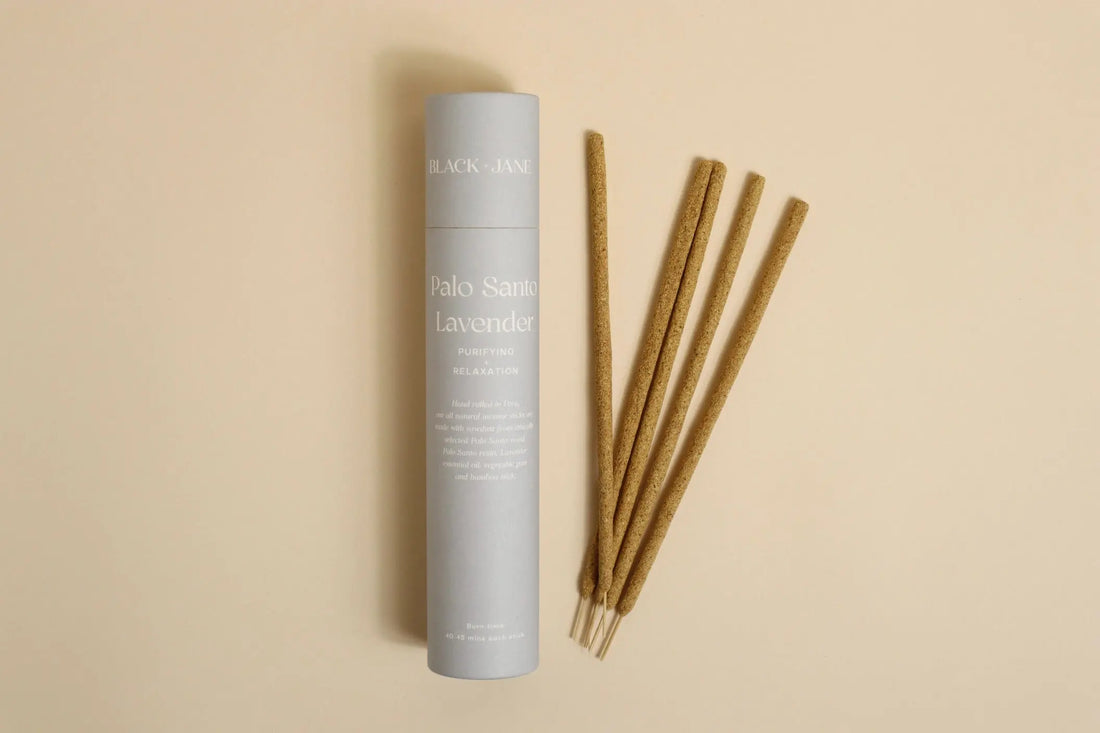 Hand Rolled Palo Santo Incense Sticks by Black & Jane 